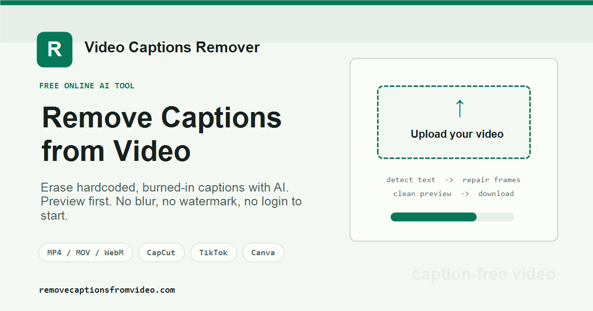 Remove Captions From Video preview